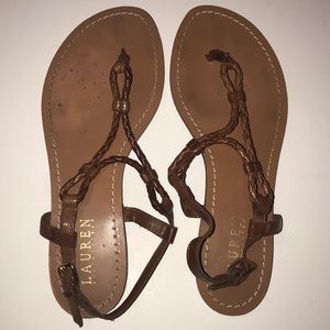 Like new tan/brown Lauren by Ralph Lauren sandals